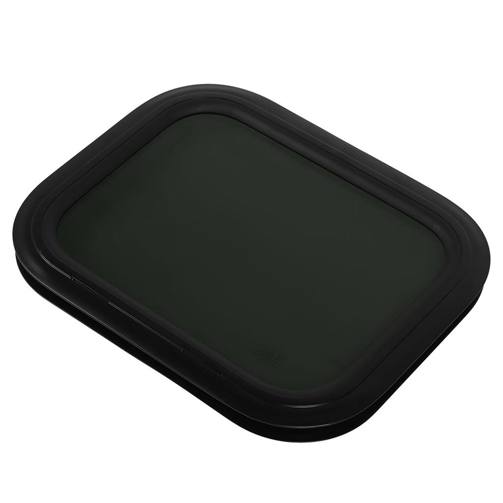 RV Window Black Aluminum Alloy Frame Waterproof Tempered Glass Round Corner RV Fixed Windows for Camper Caravan 33‑38mm