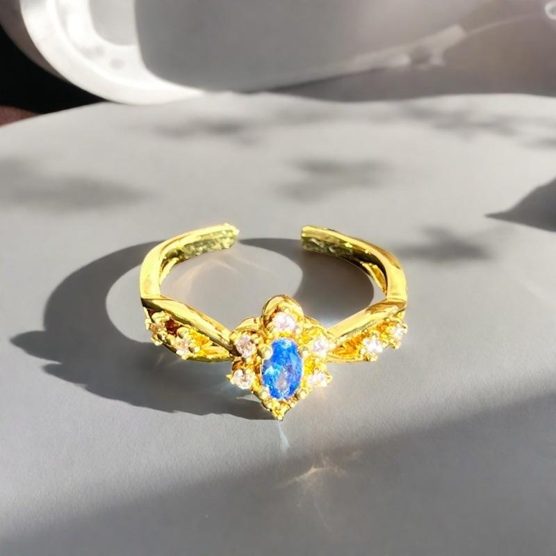 Да, Серия «Слепая коробка», Цветное сокровище, Цыганское открытое кольцо, Волна, Микровставка цирконов, Роскошное кольцо высокого класса.