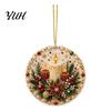 Christmas Hanging Ornament Acrylic Ornament, Double Side Printed Animal Shaped Holiday Tree Decor Pendant, Festive Home Decoration