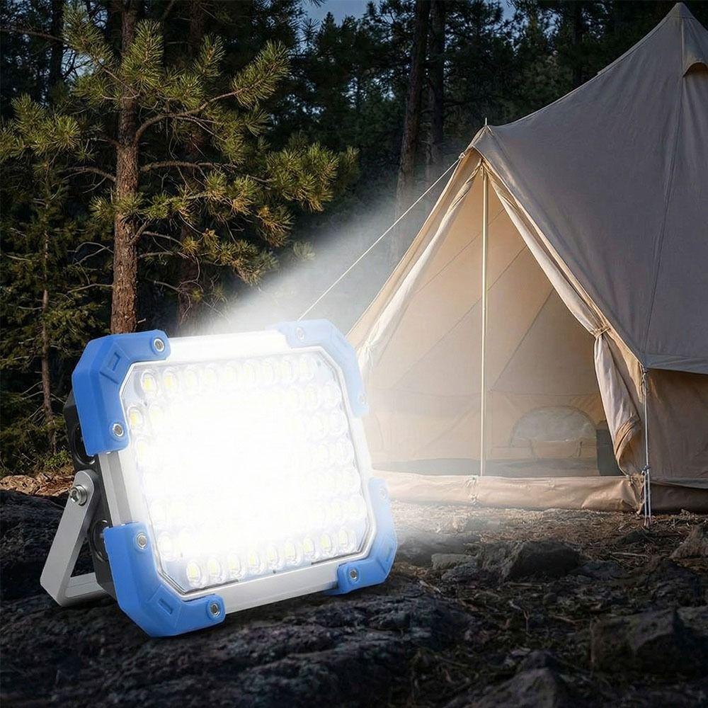 USB-Rechargeable Portable Camping Light Waterproof Built-in 18650 Battery Emergency Lighting Digital Display Magnetic