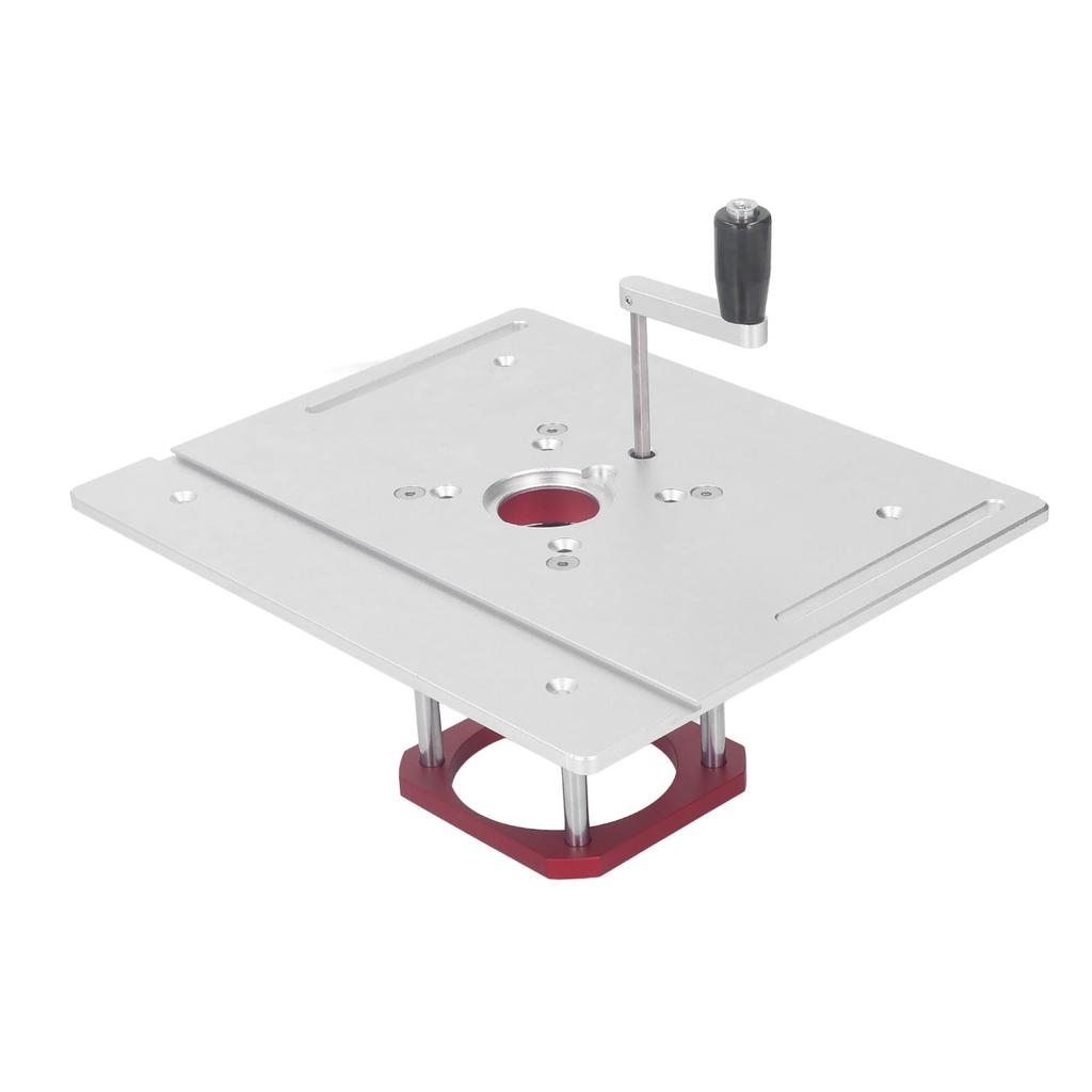 0‑54mm Router Table Lifting Base with Handle Aluminum Alloy Woodworking Flip Board for 64‑65mm Trimming Machine
