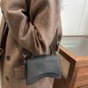 Single Shoulder Smudging Square Bag Purse Square Simple Crossbody Bag Solid Color Large Capacity PU Leather Handbag Streetwear