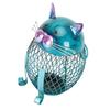 Metal Cat Coin Piggy Bank for Adults Visible Handcrafted Cute Animal Money Bank with Bottom Cover Fo