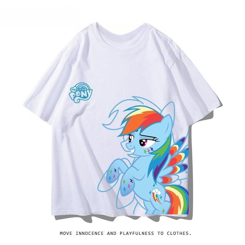 2026 summer new Little Pony Bighi Yunbao Surroundings Tshirt  Loosefitting Cute Couple Clothing for Unisex and Women