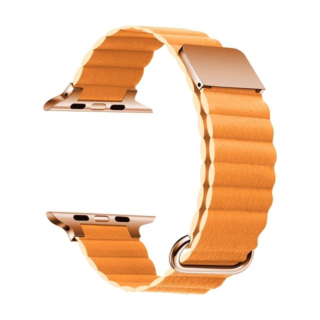 Подходит для ремешка Apple Watch 8 Apple Watch se/ultra/7-го поколения iwatch6 кожаный ремешок с магнитным притяжением и креативностью