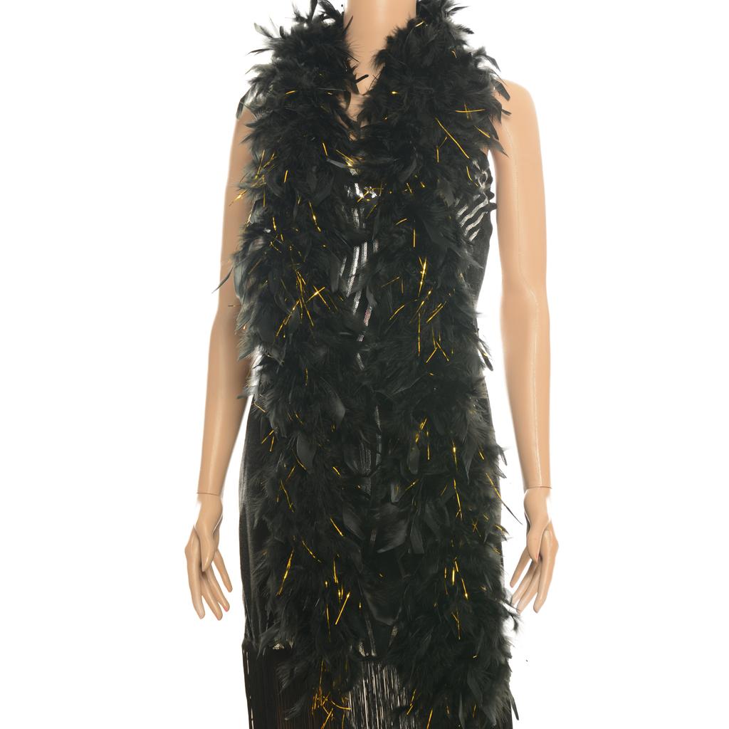 1 шт. 2 ярда 85 граммов Боа из перьев индейки Шандель для рукоделия, наряд для вечеринки, украшение на Хэллоуин