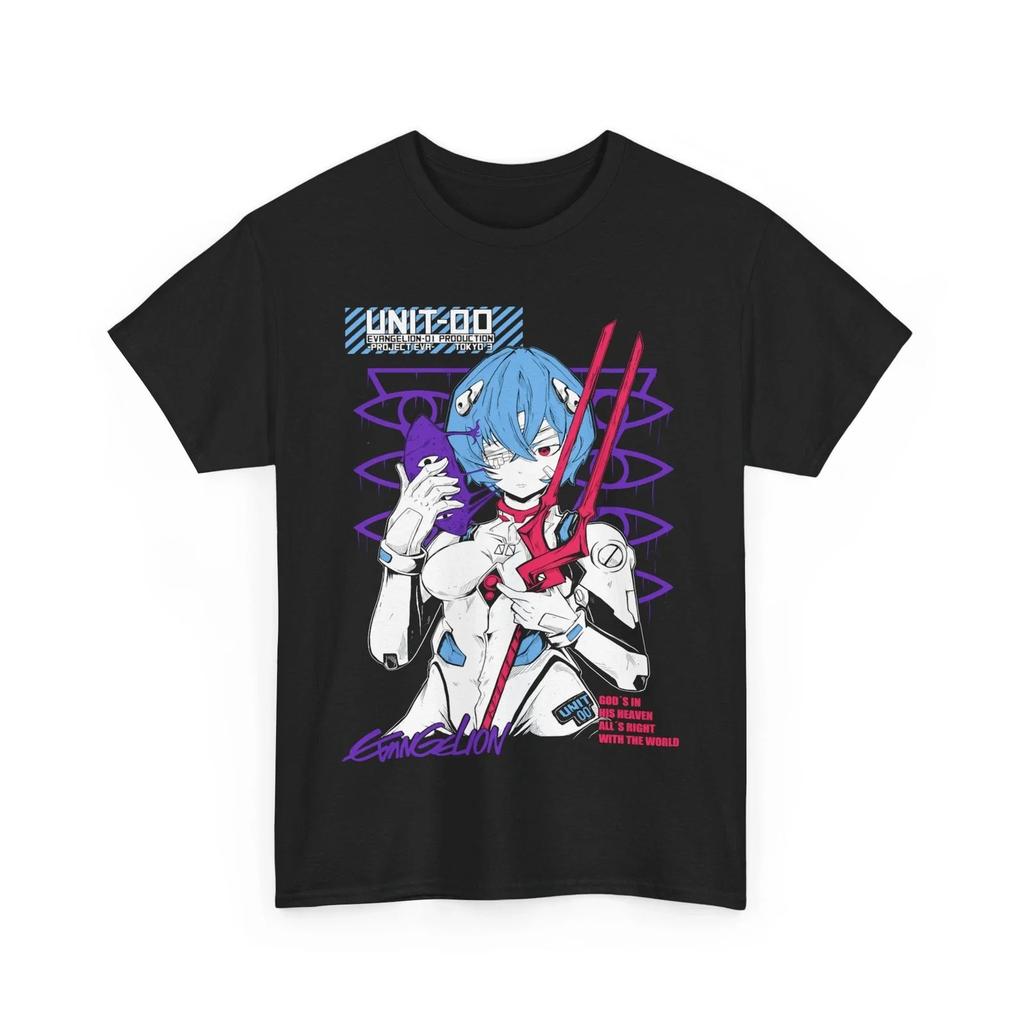 Летняя Новая Футболка Ева Единица 01 Футболка Neon Genesis Evangelion для Мужчин Женщин Японский Аниме Рубашка Унисекс Высококачественный Хлопок Топ с Коротким Рукавом