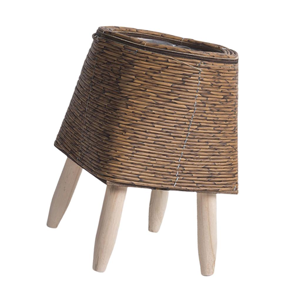 Willow Woven Plant Rack Flower Frame Pots Straw Pots Hand Arrangement Willow Plant Stands Indoor Holder Stool Pots Trays