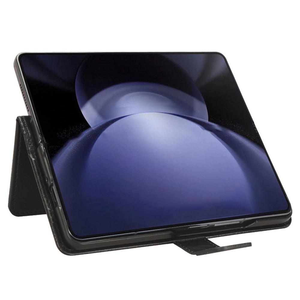 For Samsung Galaxy Z Fold6 5G Phone Case Pencil Slot Stand Leather Cover Crazy Horse Texture