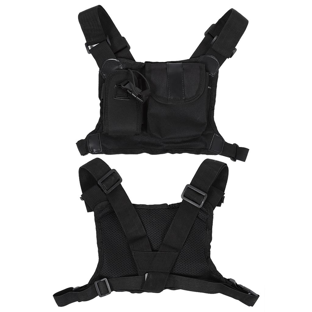 Two Way Radio Chest Pocket Pack Backpack Radio Accessory Pouch Holder Carry Case