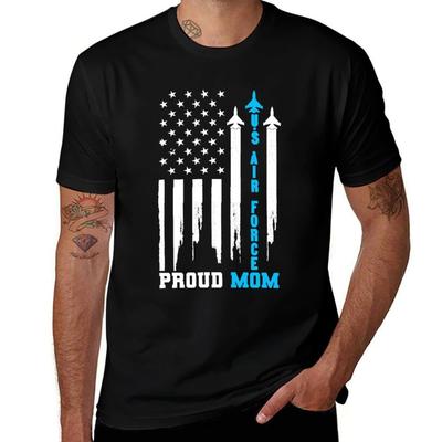 Proud Air Force Mom TShirt Basic All Season Solid TShirt