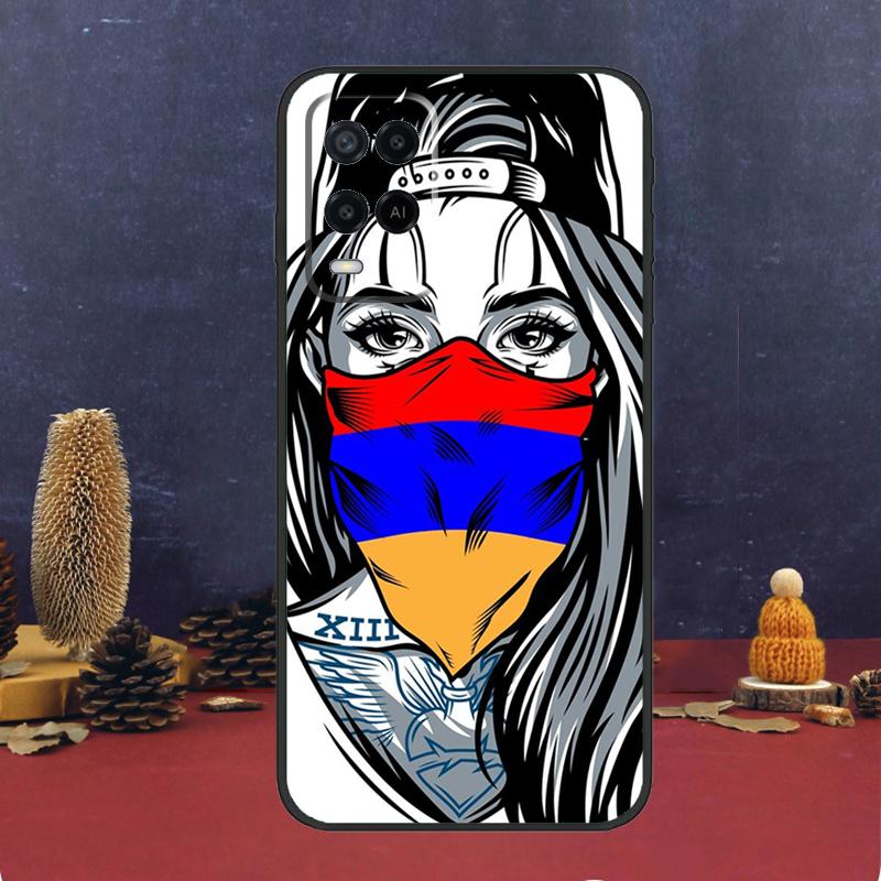 Чехол с армянским флагом для OPPO A17 A77 A58 A78 A98 A15 A5 A9 A96 A76 A16 A54 A74 A94 A52 A72 A79 A57S A53S