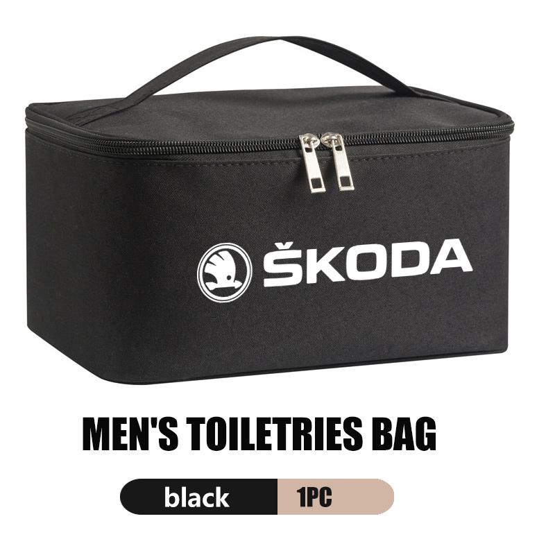 AAFO1 Travel Cosmetic Organizer Toiletry Case Wash Pouch Zipper Storage Bag For Skoda octavia a5 a4 mk1 2 fabia superb rapid mk3 yeti