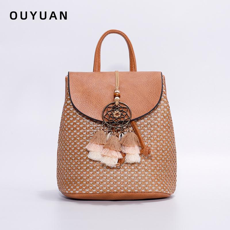 Пляжная соломенная сумка, летняя сумка с кисточками, тканая сумка, сумка через плечо, праздничный рюкзак для женщин