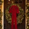 4 шт. Рождественская елка Бант Праздничный Декоративный Бархатный с Ленточными Хвостами