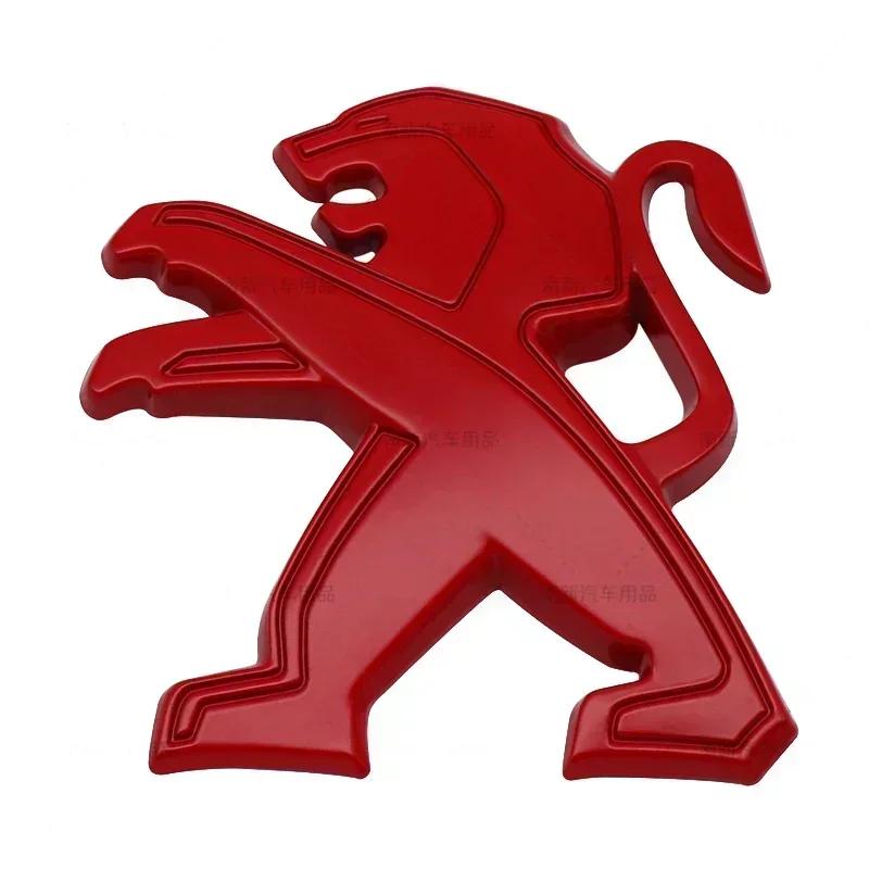 3D Metal Lion Car Rear Trunk Emblem Sticker for Peugeot 106 107 206 301 306 307 308 407 508 2008 4008 5008 Auto Tail Logo Badge