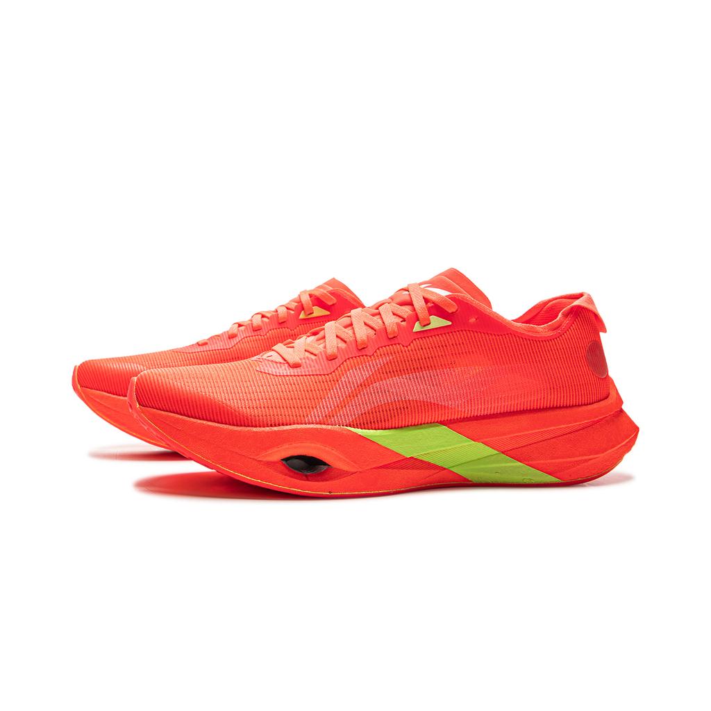 Li Ning Zhi Feng Pro Technology Full Palm Carbon Plate Marathon Training Shoes Unisex Running Shoes Fluorescent-Fruit-Red ARPV017-4