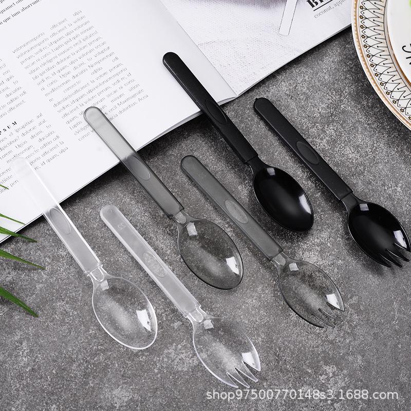 Spoon American spoon disposable spoon independent packaging thick plastic spoon ice powder dessert cake light commercial spoon