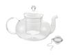 Pure Teapot, 600ml Capacity, Heat-resistant, Clear, Round, Stylish, Transparent, with Tea Strainer, Dishwasher Safe, Induction Compatible, Perfect