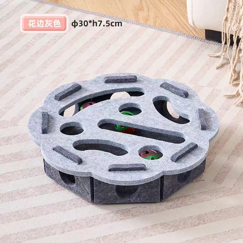 Интерактивная игрушка для кошек Снимает скуку Фетровая коробка-головоломка Интерактивная игрушка Копательная яма Мяч Игрушка для тренировок в помещении Аксессуары для кошек Подарки