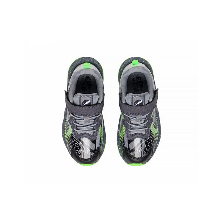 Li Ning Kids Shock Absorbation Rebound Спортивная повседневная обувь Детская повседневная обувь Черный Серый Зеленый YKNS068-11