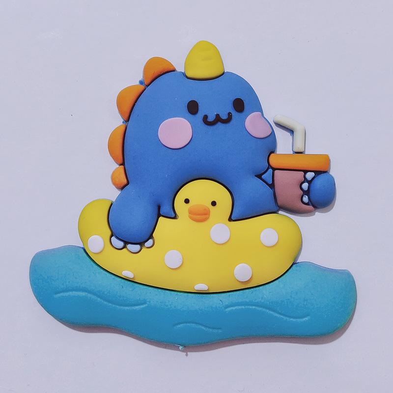 Soft Glue Cartoon Dinosaur Cake Toppers Kids Boys Happy Jungle Safari Birthday Cake Decor Dinosaur Theme Party Cake Decor