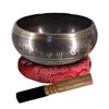 Heizi Singing Bowl Large Tibetan Yoga Healing Meditation Purification Healing Leather Pedestal 14.5cm (14cm, Stick, Cushion, Beginner's 3-piece Set)