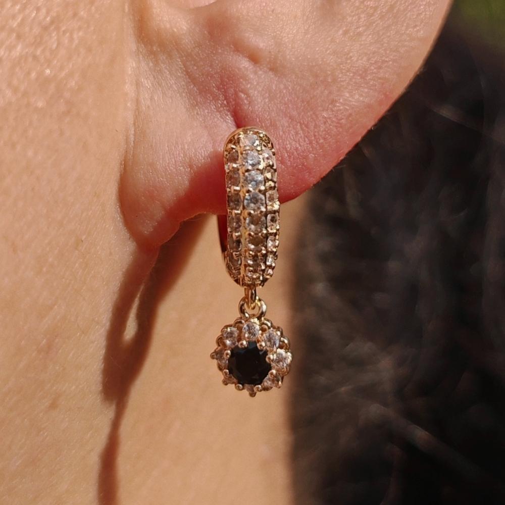 Роскошные цветочные серьги-подвески для женщин с кубическим цирконием, повседневные украшения, аксессуары для вечеринок