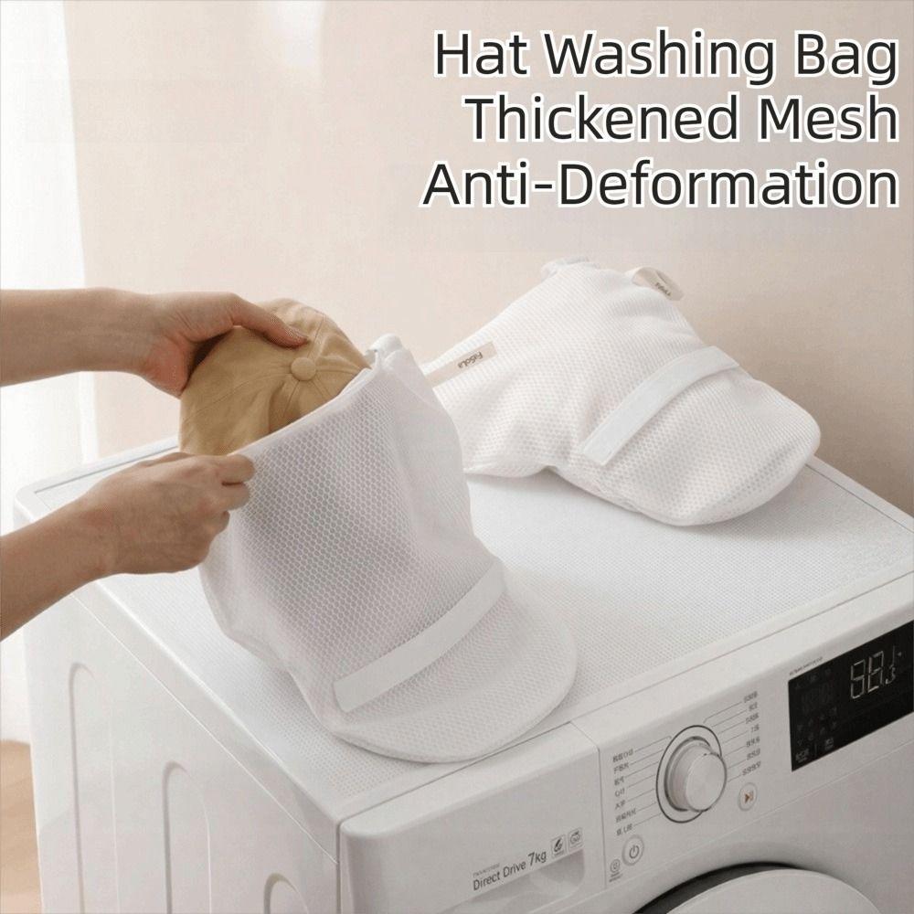 Mesh Structure Hat Washing Protector Anti-Deformation Hat Laundry Bag Hat Cleaning Accessories