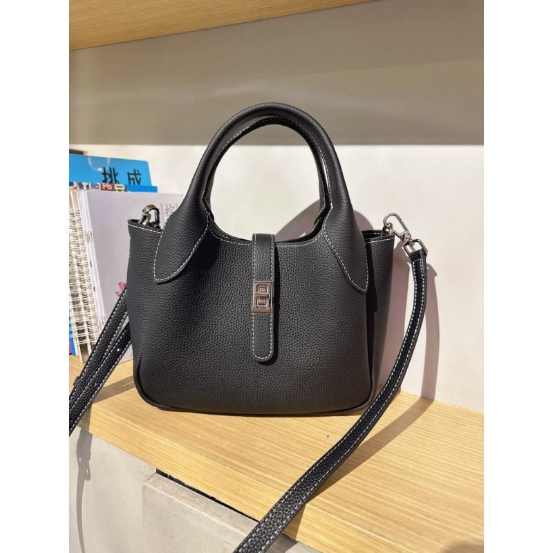 Womens Genuine Leather Bucket Bag Crossbody Shoulder Handbag Premium Daily Use