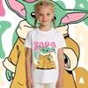Star Wars Yoda Baby Grogu Graphic Tee Girls Casual Cotton T Shirt Kids Summer Clothes Toddler Top Fashion Cute Short Sleeve