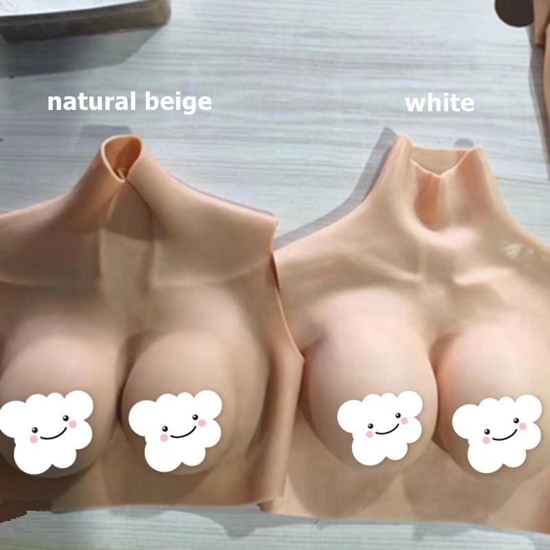 Round Neck Silicone Prosthetic Breast That Can Shake Women's Clothing Big Shot Oversized Cosplay Fake Chest Comic Exhibition Anchor Supplies