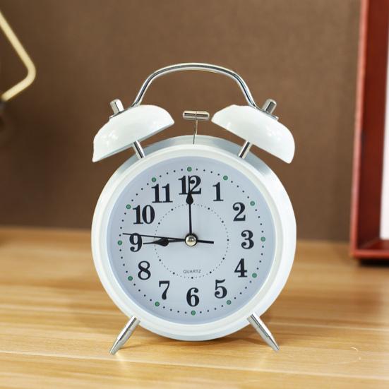 Analog Alarm Clock with Backlight Extra Loud Non-Ticking Quartz Battery Operated Retro Style Decorative Bedside Table Clock