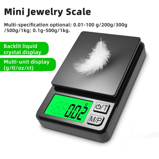 Мини ювелирные весы 0.01/0.1 г ЖК-дисплей Высокая точность Питание от батареек Карманный размер Электронные весы Многофункциональные Маленькие весы Цифровые весы