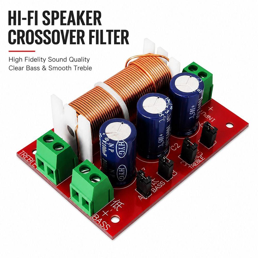 1Pcs 4-16ohm Impedance Frequency Divider HiFi Speaker Crossover Filter Full Range Audio DIY