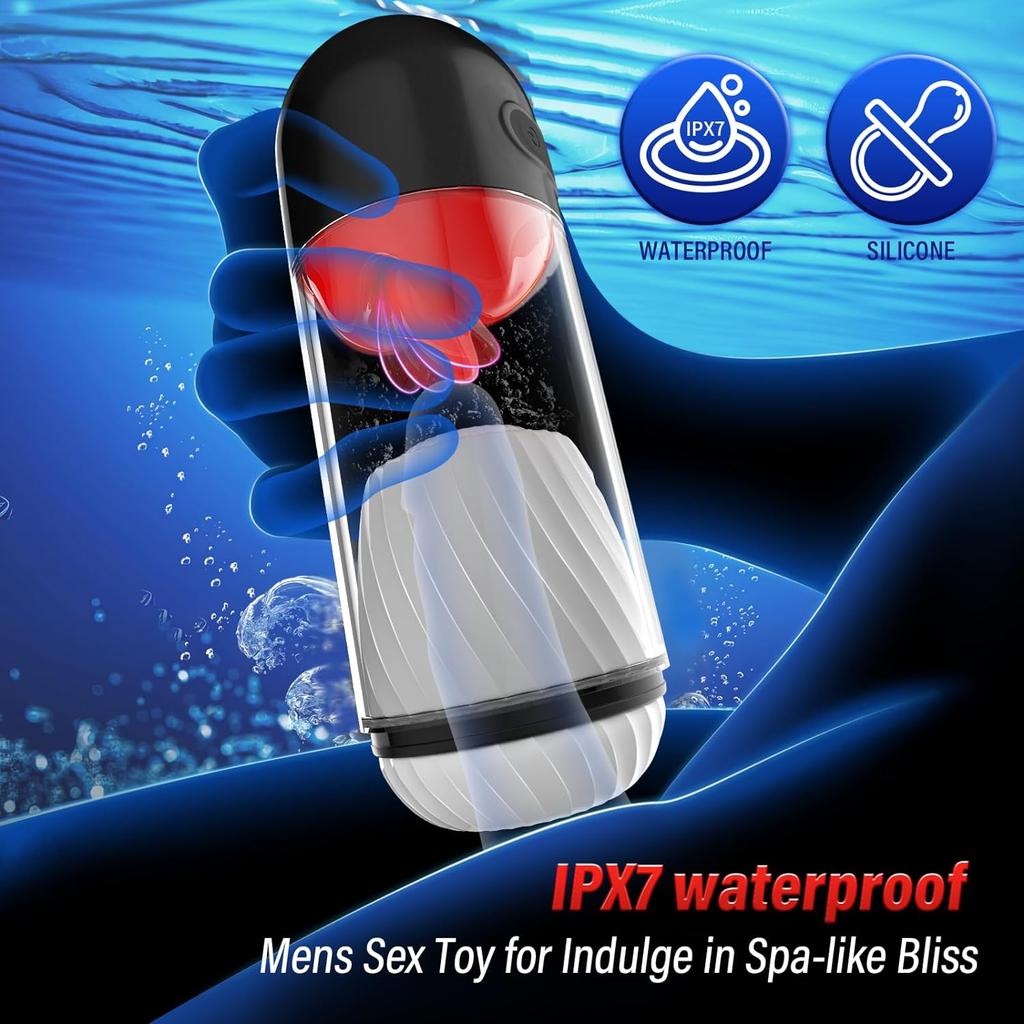 APP Male Vibrator Penis Pump with 9 Vibrating Tongue Licking Pocket Pussy Stroker Trainer Pump Adult Sex Toys for Men Adult