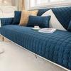 Solid Color Corduroy Sofa Cushion  Winter Plush Thickened Non-Slip Seat Cushion Simple Modern Leather Sofa Cover