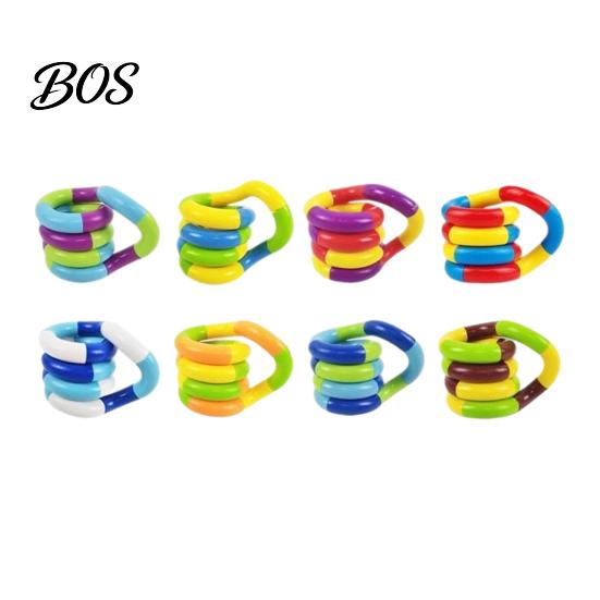 Twisted Loop Toy 2/4/6Pcs Stress Relief Plastic Focus Aid Hand Finger Handheld Fidget Gadget Flexibility Training Portable Educational Twisting Twist