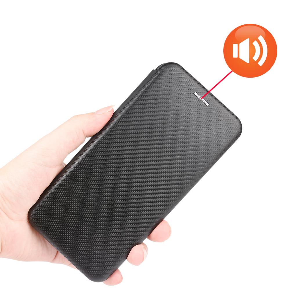 Магнитный чехол-книжка из углеродного волокна для IPhone 15 14 13 12 Pro Max Mini 11 SE XS XR X Max 6 6S 7 8 Plus с держателем для карт
