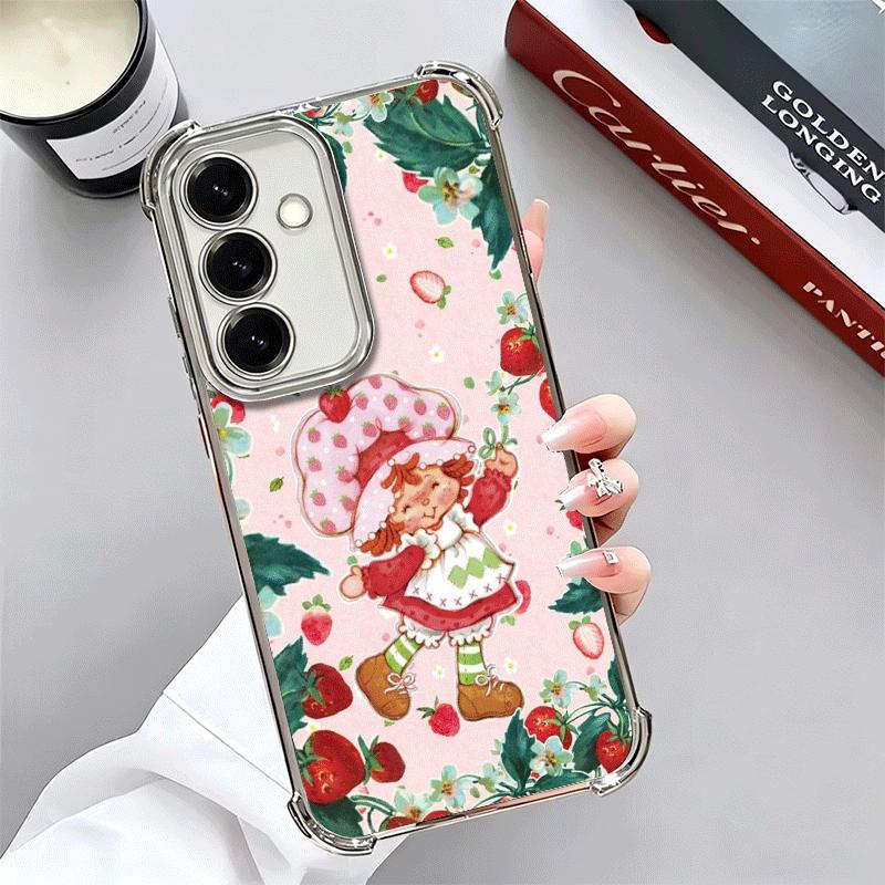 Мягкий чехол для телефона Клубничный Ш-Шорткейк Для Samsung A17 A27 A07 A37 A57 A16 A56 A15 A55 A14 A54 A13 A53 A26 A36 A25 A35 A24 A34