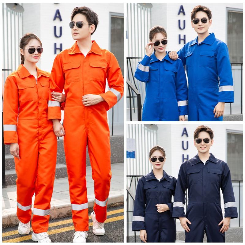Long Sleeve Coveralls Reflective Workwear Warehouse Workshop Men