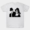 Мужская черная футболка с принтом The Blues Brothers - Чистый дизайн Печать на трансферной бумаге без вырезания Хлопковая футболка