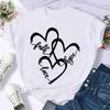 Fashion Musical Note Printed WoUnisex T Shirt Harajuku Short Sleeve Funny TShirt Cute Cartoon Top Tees Female Clothes