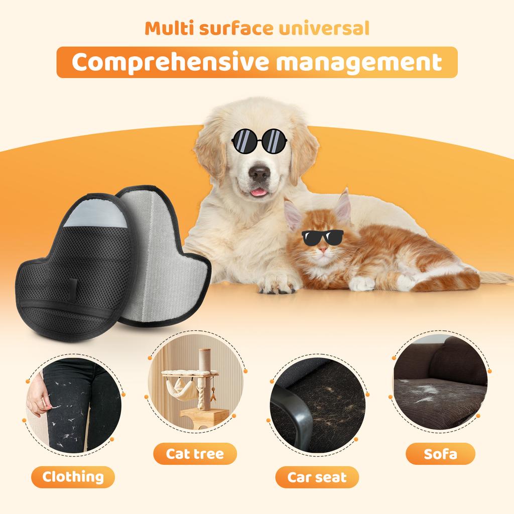 4Pcs New Pet Grooming Glove Reusable Pet Hair Removal Tool Dog Cat Large Size Electrostatic Hair Removal Gloves Pet Supplies