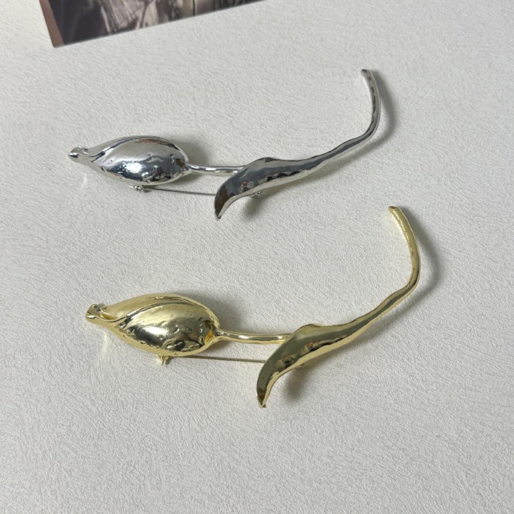 Гальванизированная брошь-тюльпан Изысканная булавка для одежды Аксессуары Индивидуальность Шарм для костюма Деко Вечеринка