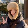 Faux Fur Winter Hat Thick Ear Protectors Hats Fashion Bomber Hat  Male