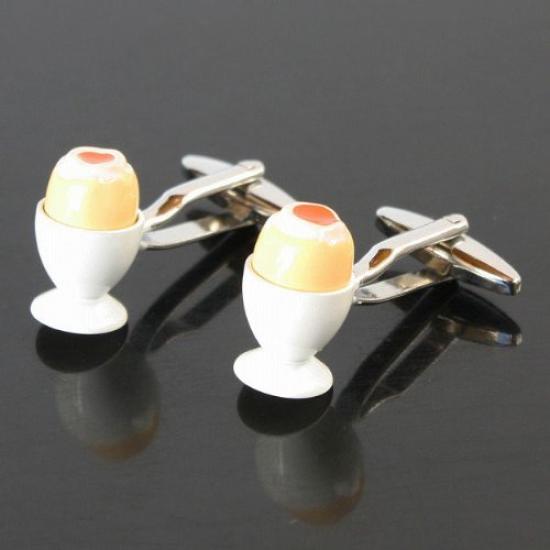 Мастерская запонок Камакура Запонки в виде вареного яйца cf1145