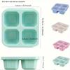 4шт квадратный разделитель Bento Box многоразовый 4-секционный пищевой контейнер закуски орехи с крышкой пшеничная соломенная коробка для ланча кухонные принадлежности