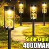 4000 мАч Солнечный светильник для газона в виде песочных часов IP65 Водонепроницаемый садовый мигающий светодиодный ландшафтный светильник для наружного освещения патио с заземлением