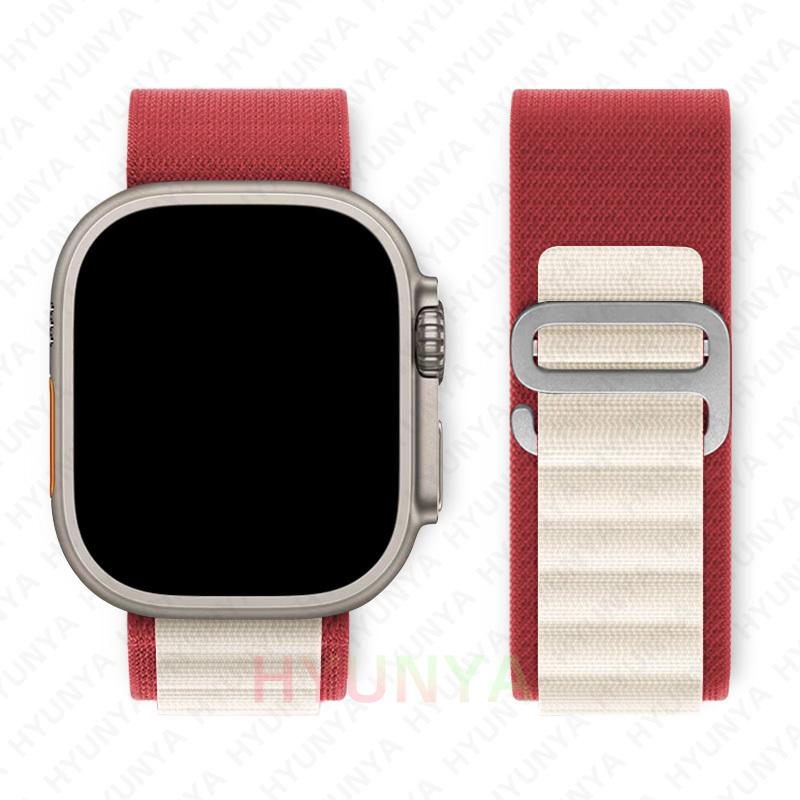 Альпийский ремешок для Apple Watch Band Series 10 9 8 7 SE Ultra 2 41мм 42мм 45мм 46мм 49мм 40мм 44мм IWatch Correa Ремешок Браслет